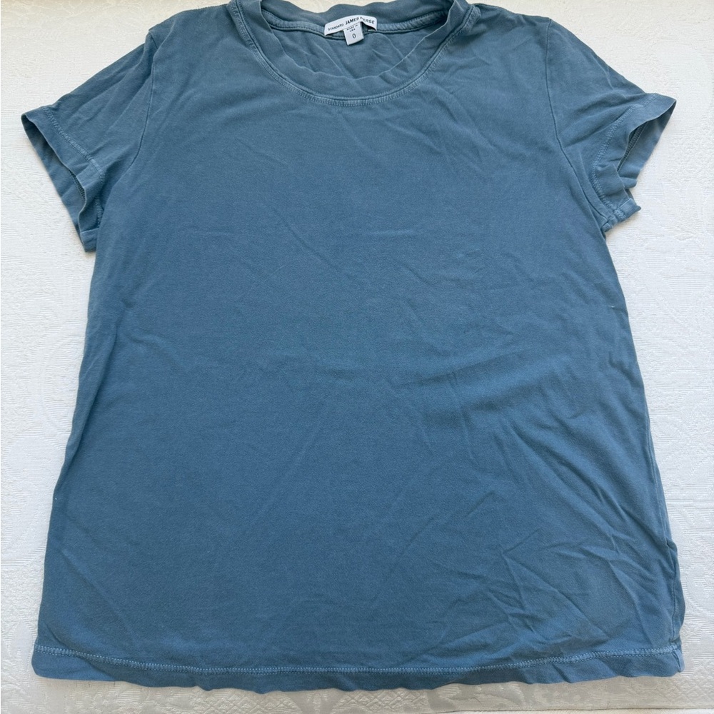 James Perse Standard Short Sleeve T-Shirt, Blue, 0